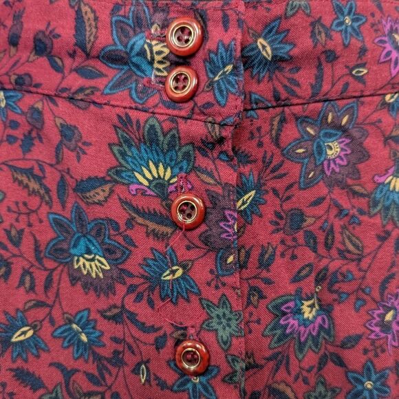 VTG Maggie Lawrence Cottagecore Prairiecore Garden Girl Boho Button Skirt LG - Picture 5 of 9